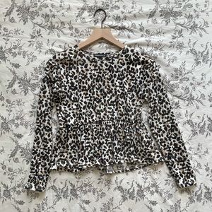 Wednesday’s Girl Leopard Print Relaxed Smock Top